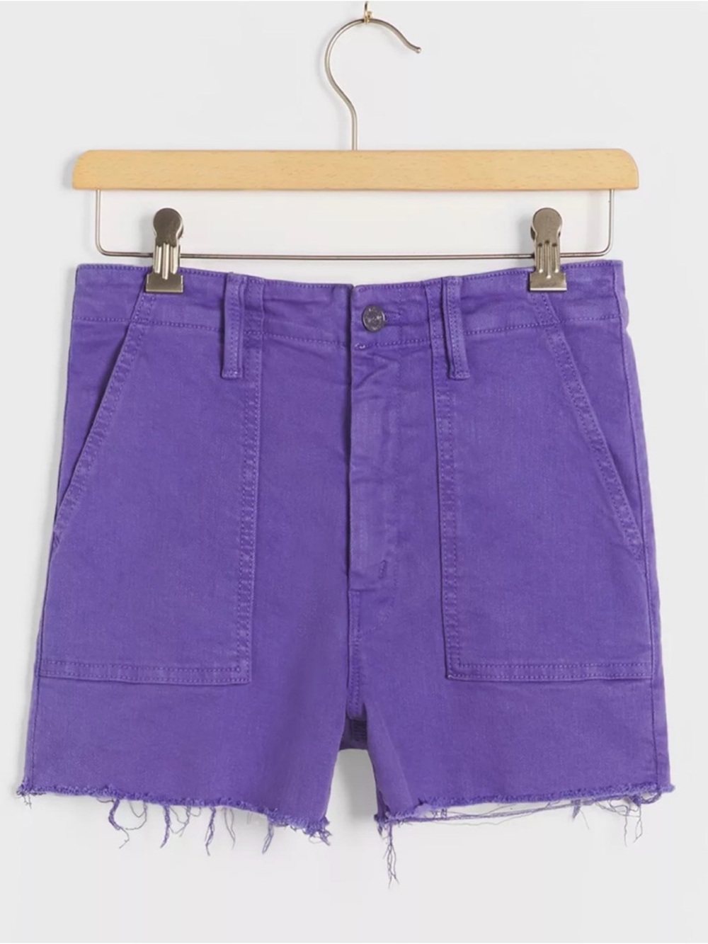 NWT MOTHER The Shaker Ultra High Rise Denim Shorts